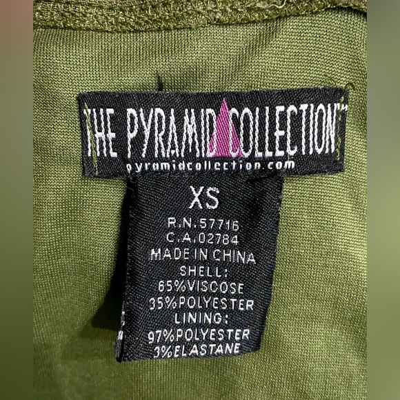 THE PYRAMID COLLECTION "Pixie" Layered Olive Sundress, size XS, LIKE NEW - Picture 11 of 11
